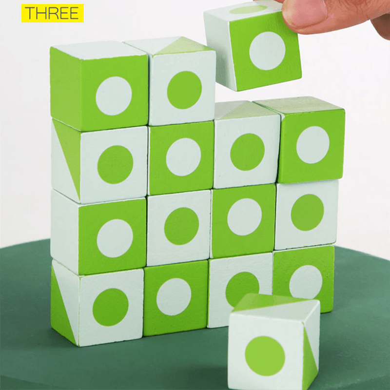 Bloki konstrukcyjne kostki puzzle 3D
