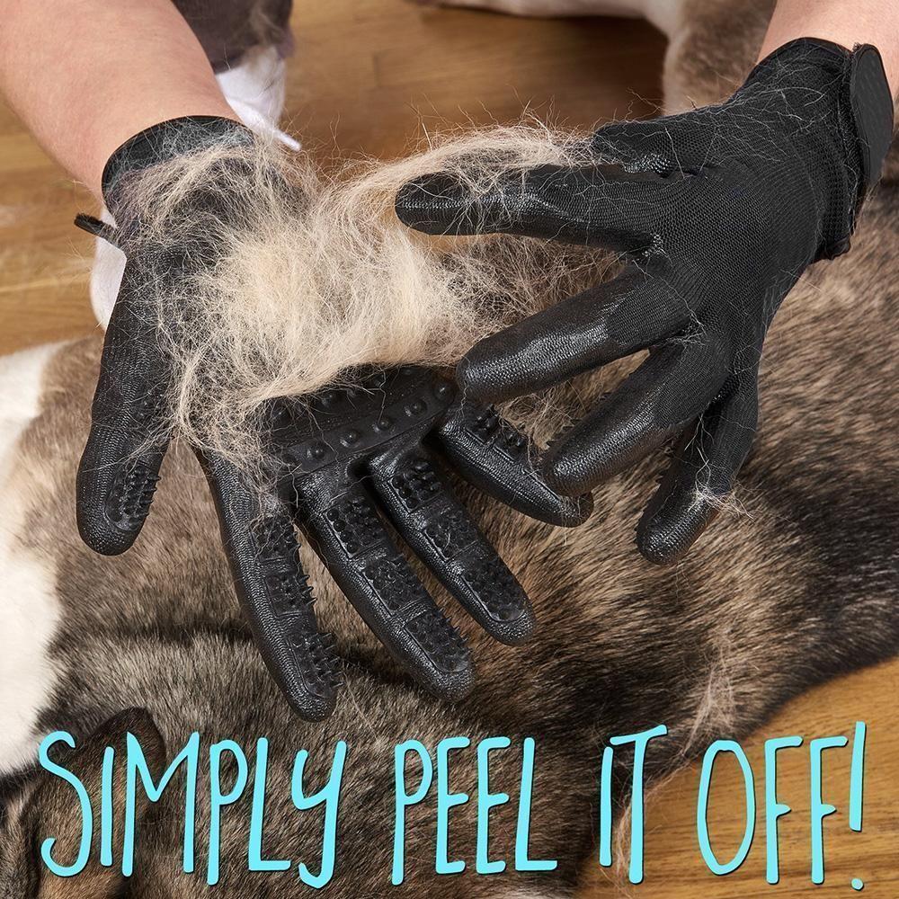 Rękawiczki do pielęgnacji zwierząt domowych dla kotów, psów i koni - (1 para)