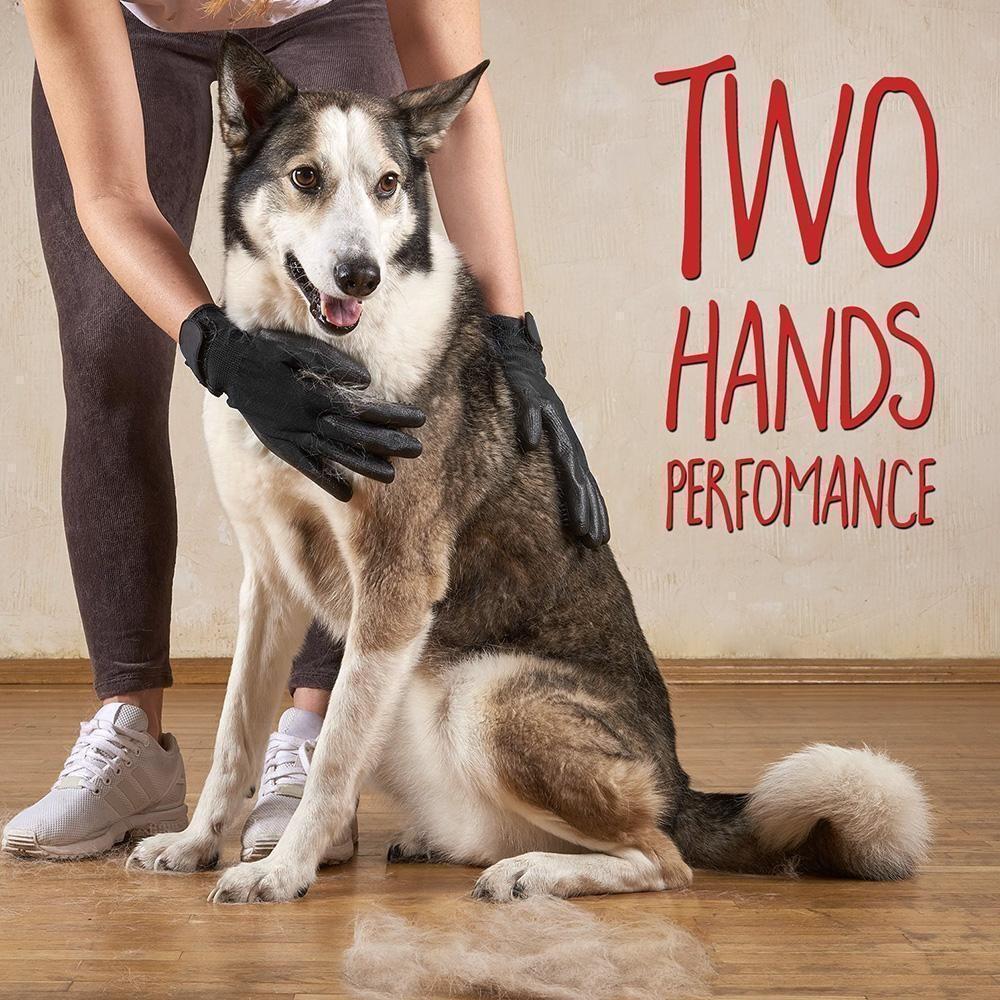 Rękawiczki do pielęgnacji zwierząt domowych dla kotów, psów i koni - (1 para)