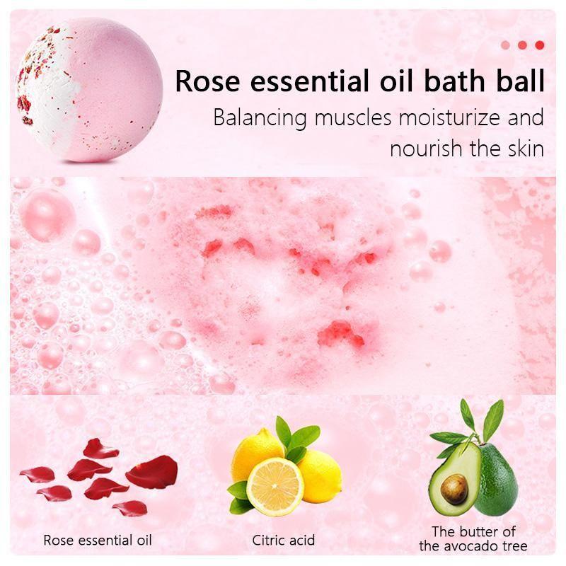 Bublinková guľa do kúpeľa (3 jednofarebné ruže)