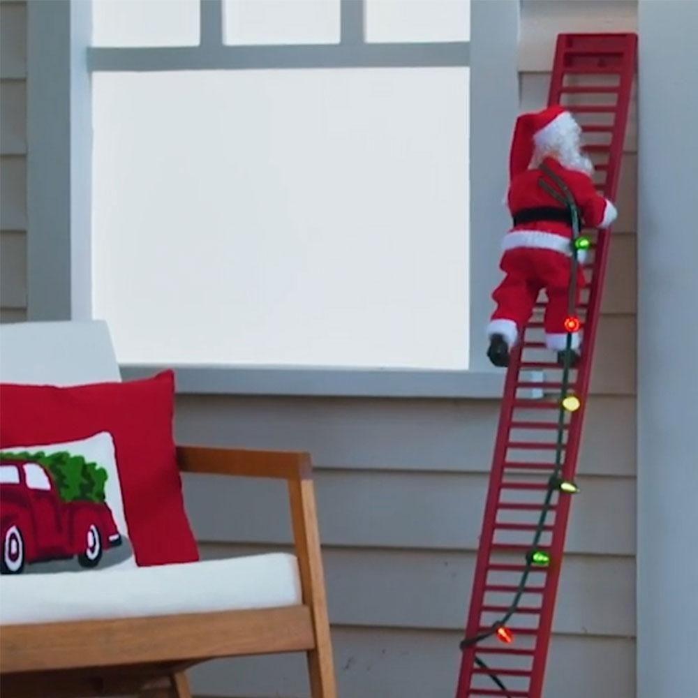 Electric Plush Ladder Climbing Santa