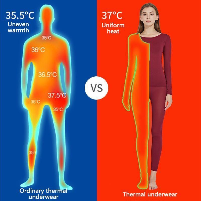 طقم ملابس داخلية حرارية للجنسين 37 درجة