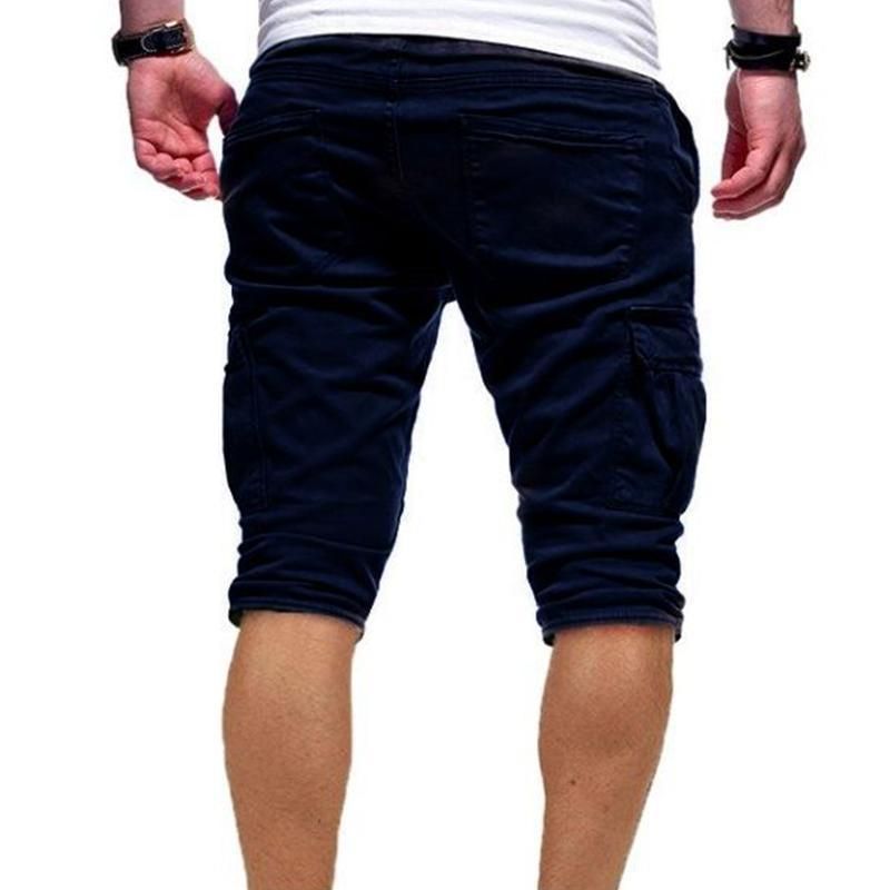 Pantaloni scurți largi cu buzunar mare la modă pentru bărbați