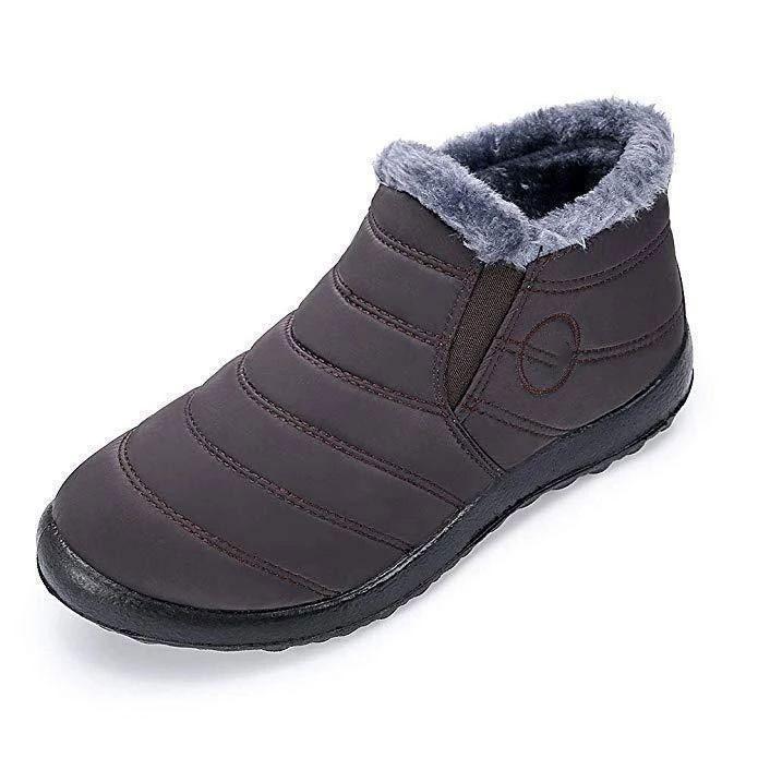 Chaussures d&#39;hiver chaudes en coton imperméables à la neige