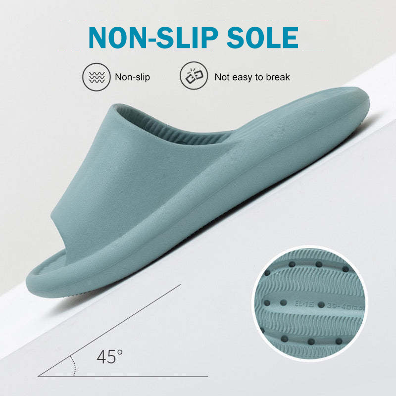 Slippers with non-slip and wear-resistant soft soles