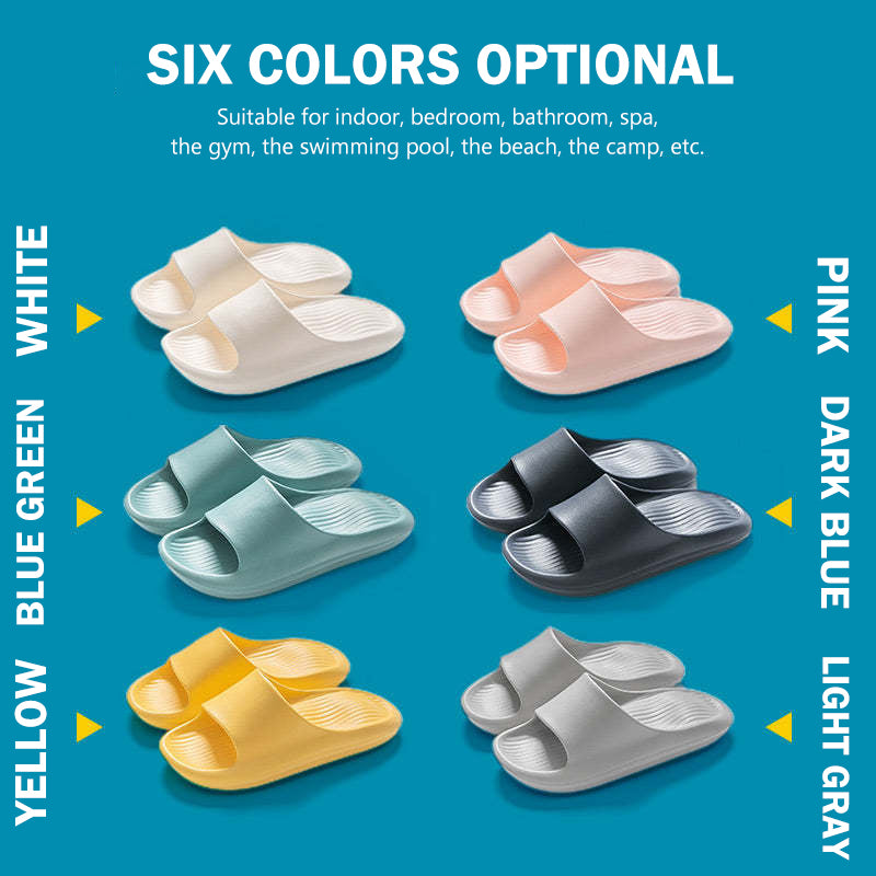 Slippers with non-slip and wear-resistant soft soles