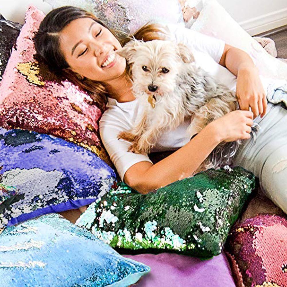 Amazing Reversible Sequin Pillow, insert included