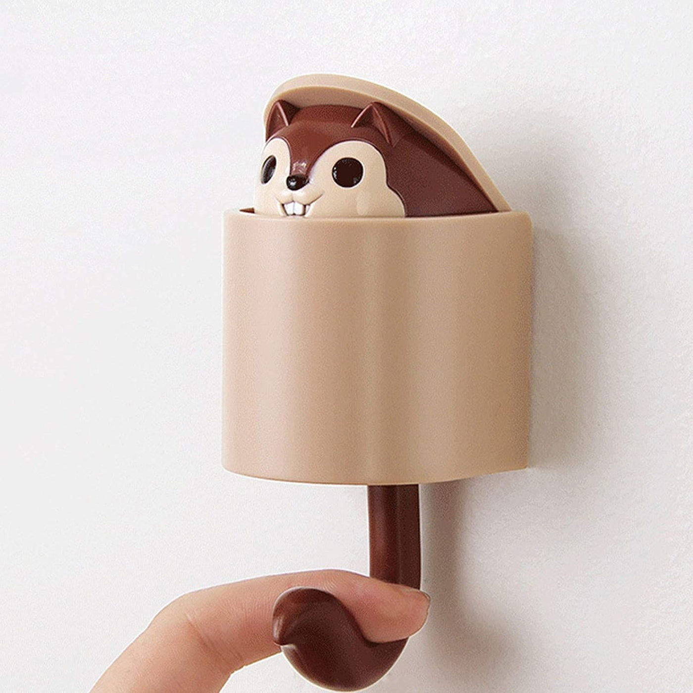 Squirrel Shape Adhesive Hook 2 Pieces