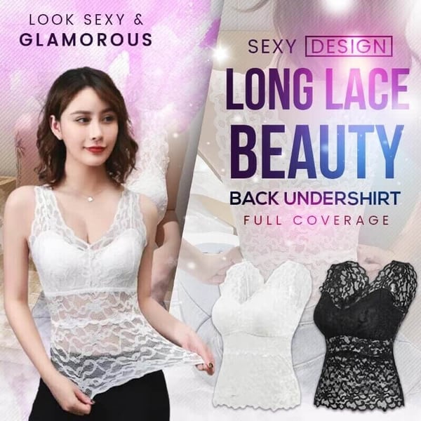 Maillot de corps long en dentelle Beauty Back