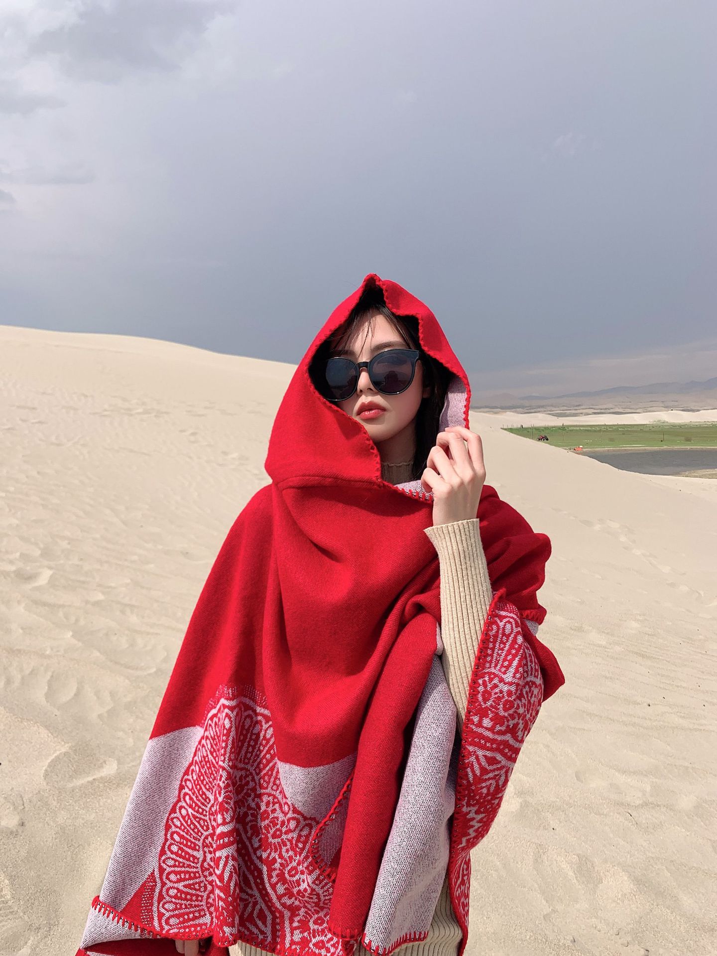 Spring and Autumn Nepal, India and Pakistan split travel cloak scarf thickened shawl