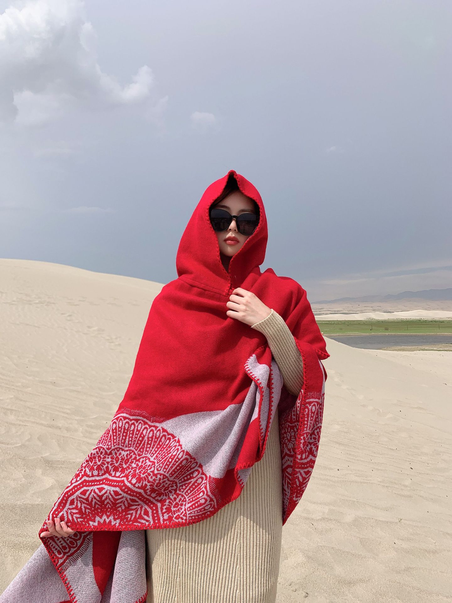 Spring and Autumn Nepal, India and Pakistan split travel cloak scarf thickened shawl