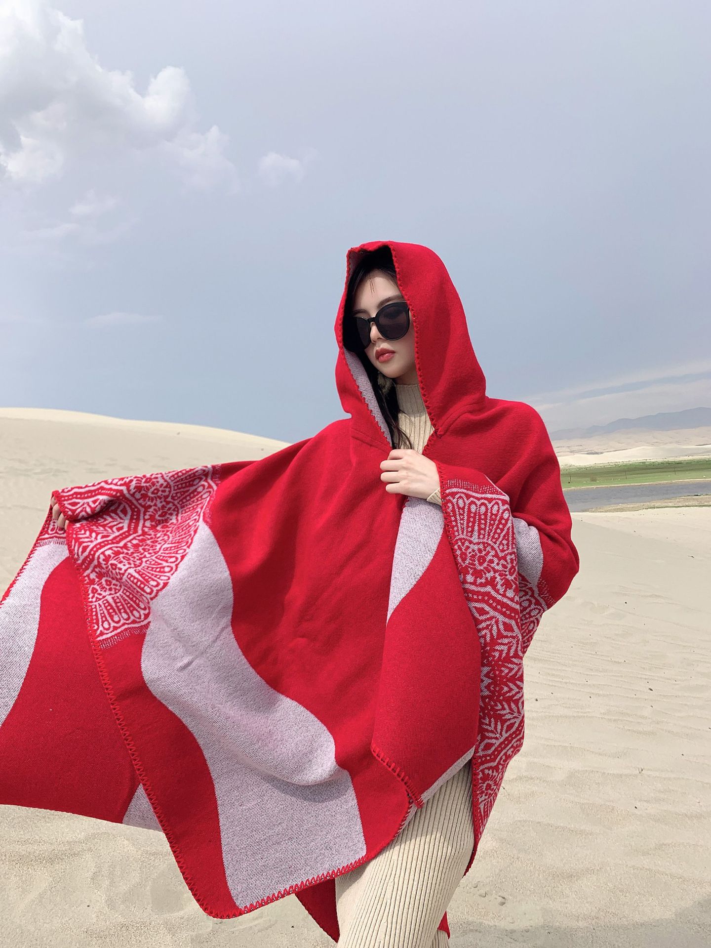 Spring and Autumn Nepal, India and Pakistan split travel cloak scarf thickened shawl