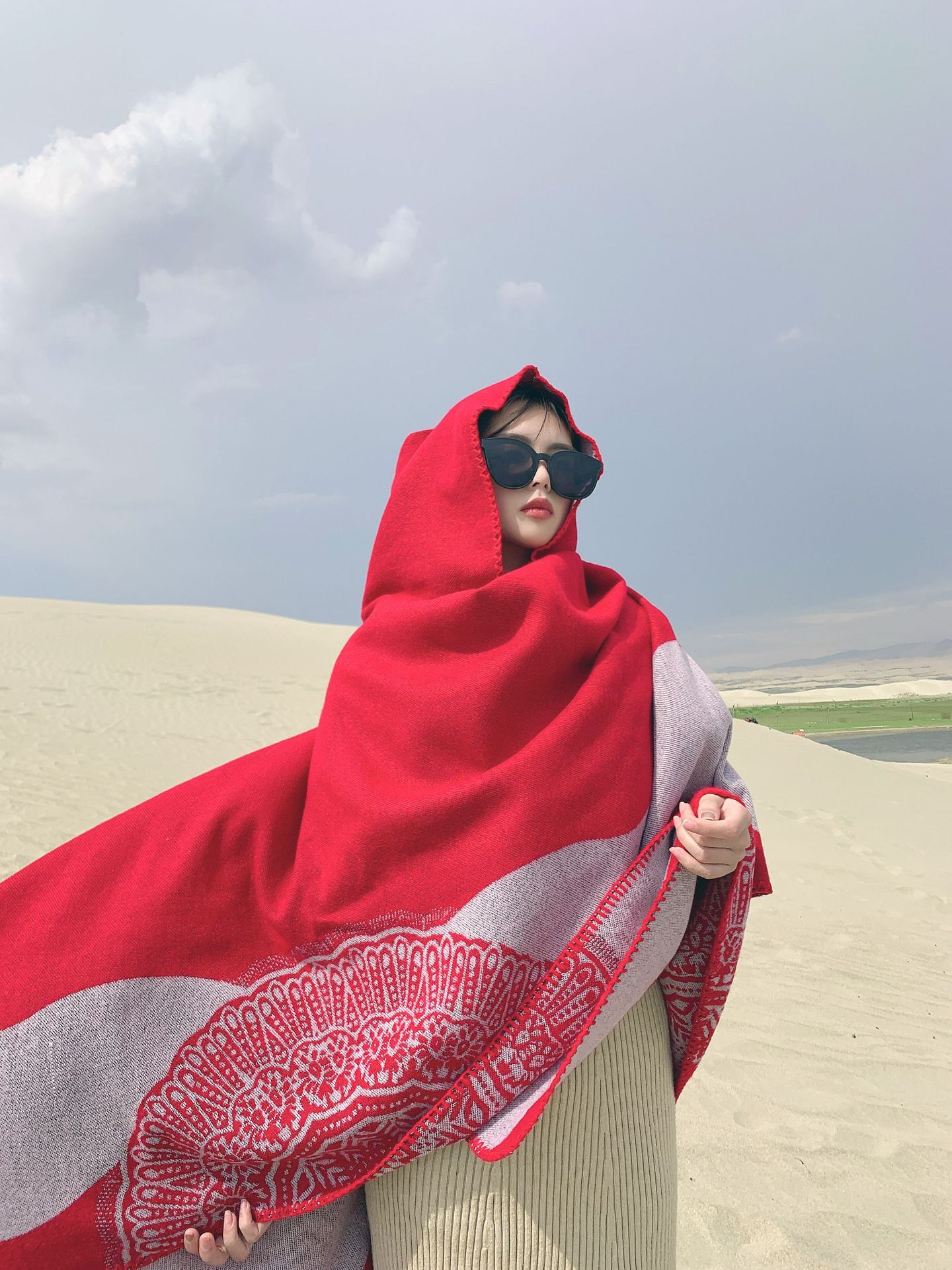 Spring and Autumn Nepal, India and Pakistan split travel cloak scarf thickened shawl