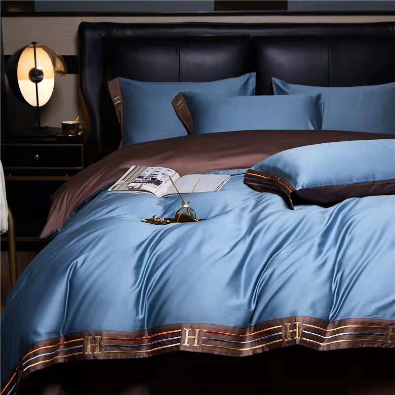 Luxury classic embroidery bed sheet set