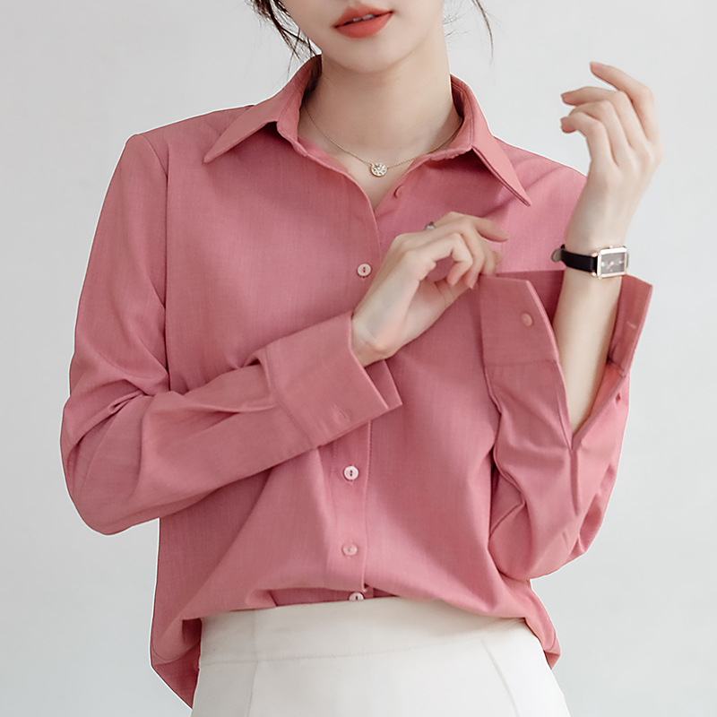 2022New Simple Loose Solid Color Shirt