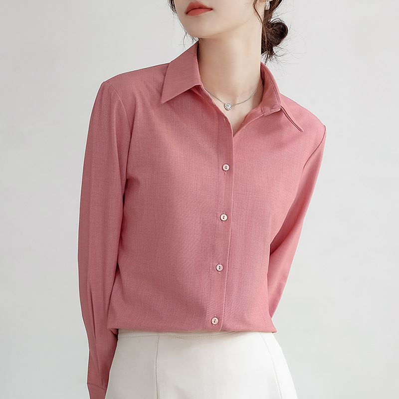 2022New Simple Loose Solid Color Shirt