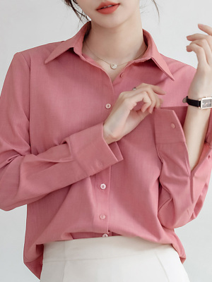 2022New Simple Loose Solid Color Shirt