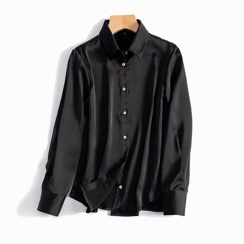 2020 Korean version simple and fashionable satin shirt