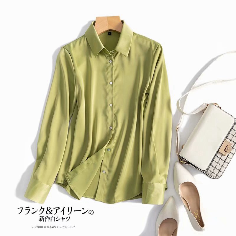 2020 Korean version simple and fashionable satin shirt