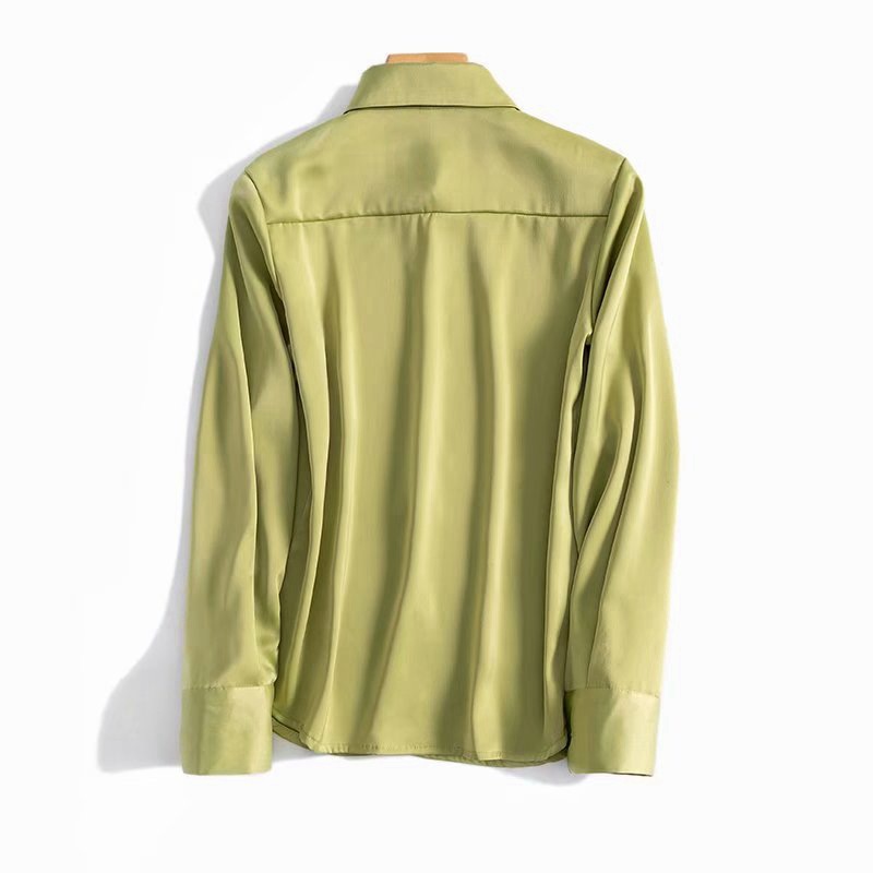 2020 Korean version simple and fashionable satin shirt