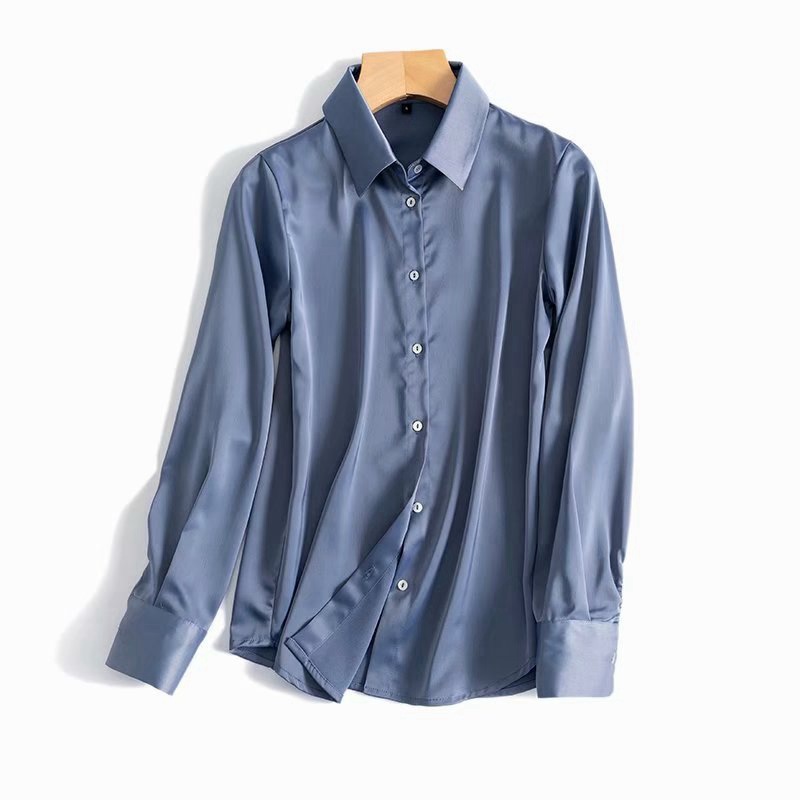 2020 Korean version simple and fashionable satin shirt