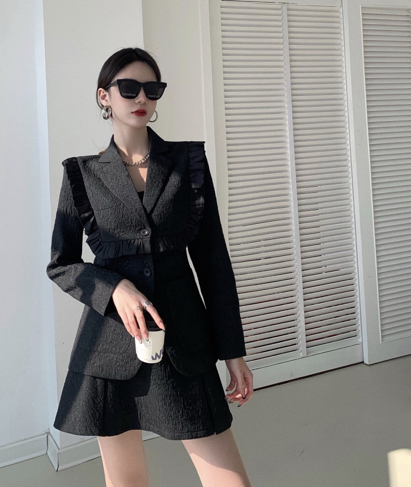 Western-style net red gas field small fragrance autumn and winter new suit two-piece suit