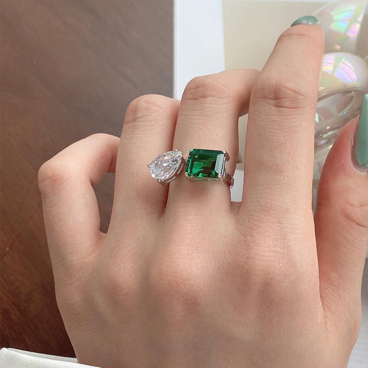 Open Irregular Cut Sterling Silver Ring