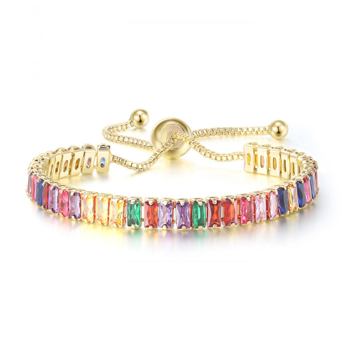 Radiant Shaped Cut Colorful Pullable Bracelet