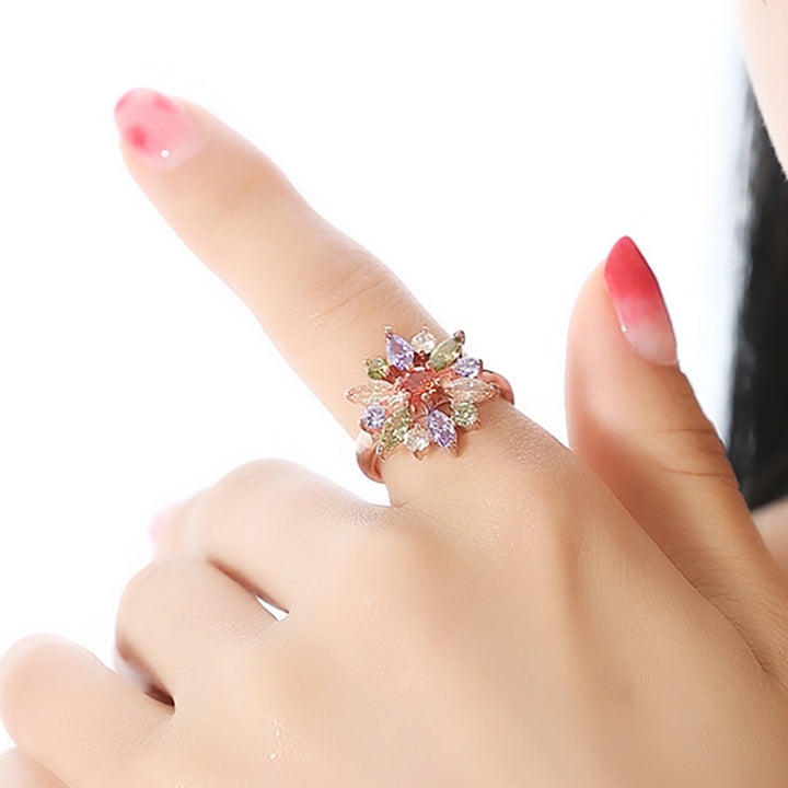 Colorful Flower Design Ring