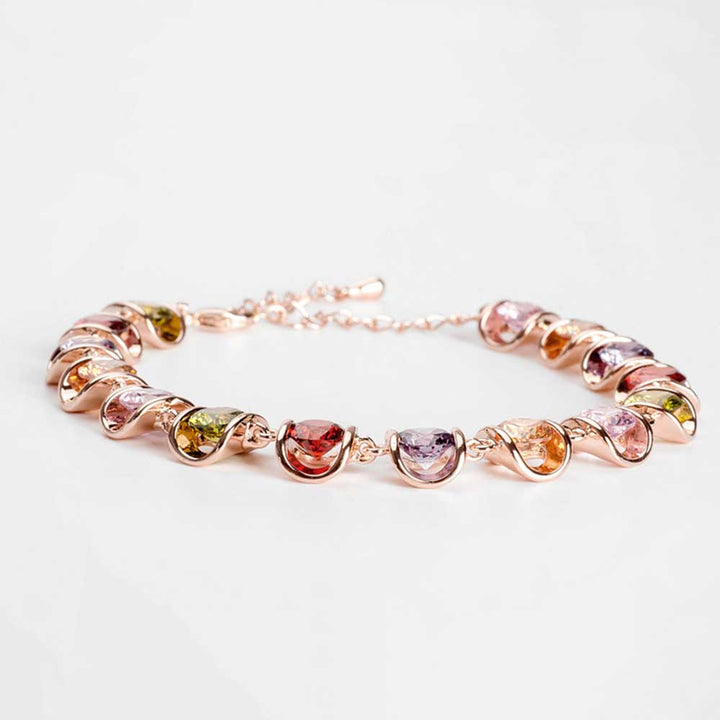 Round Shaped Cut Inlay Bracelet