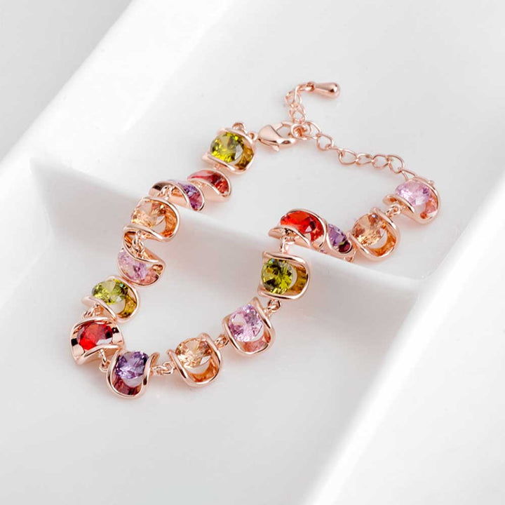 Round Shaped Cut Inlay Bracelet