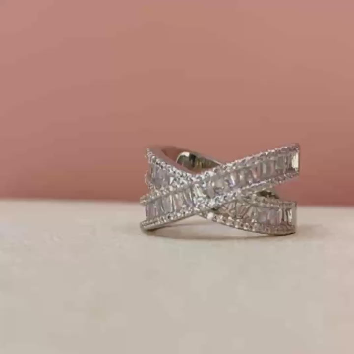 حلقة قطع شبه منحرف تصميم على شكل X