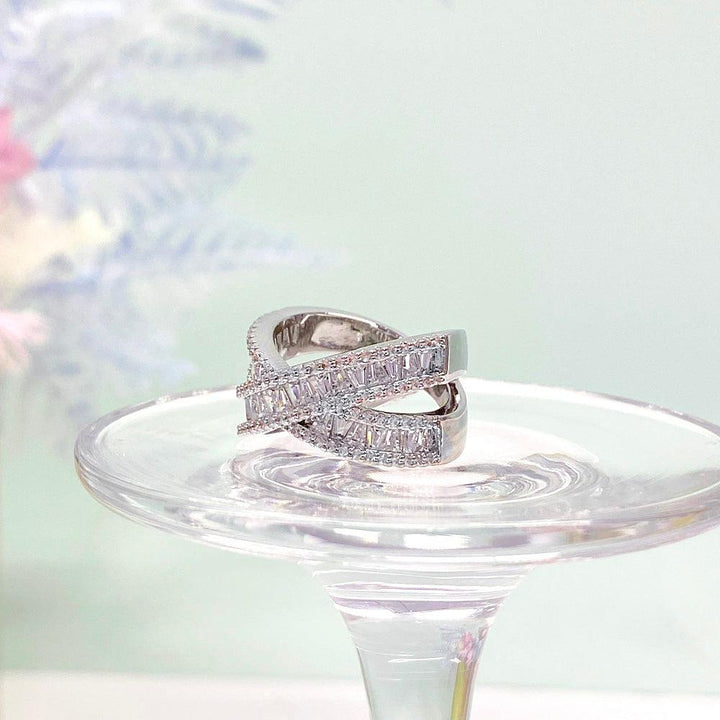 حلقة قطع شبه منحرف تصميم على شكل X