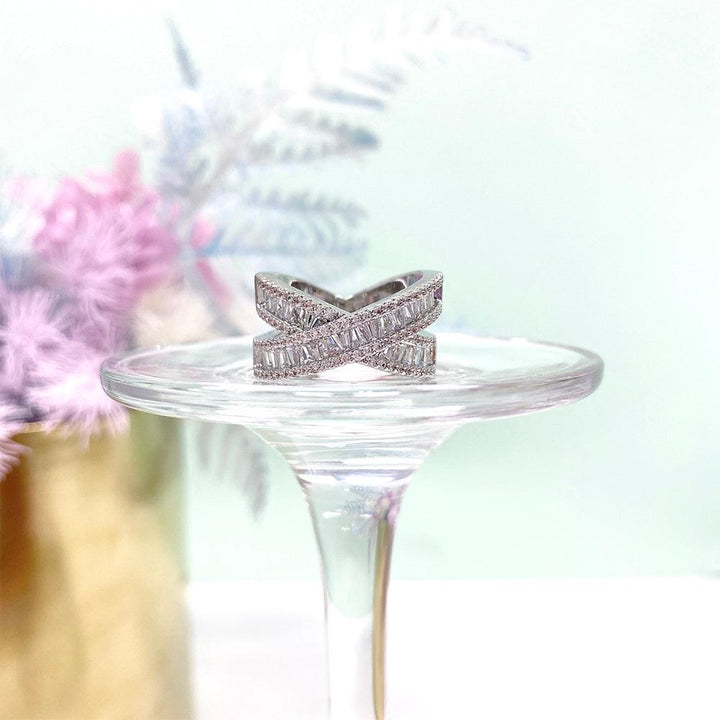 حلقة قطع شبه منحرف تصميم على شكل X