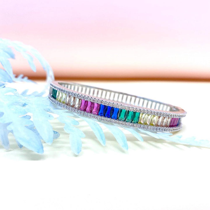 Colorful Radiant Shaped Cut Hollowed Out Bracelet