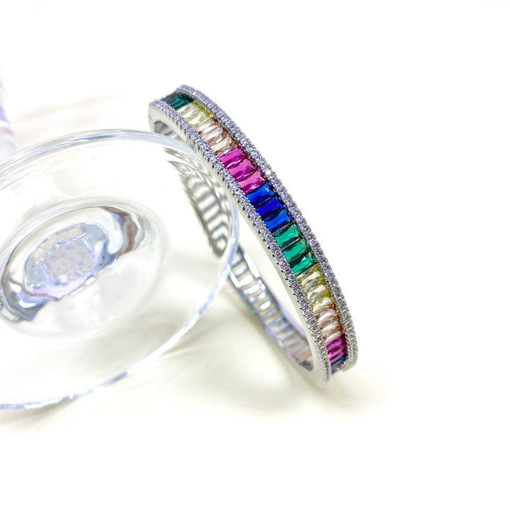 Colorful Radiant Shaped Cut Hollowed Out Bracelet