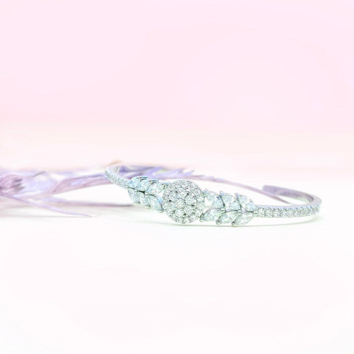 Wheat Element Marquise Shaped Cut Open Bracelet