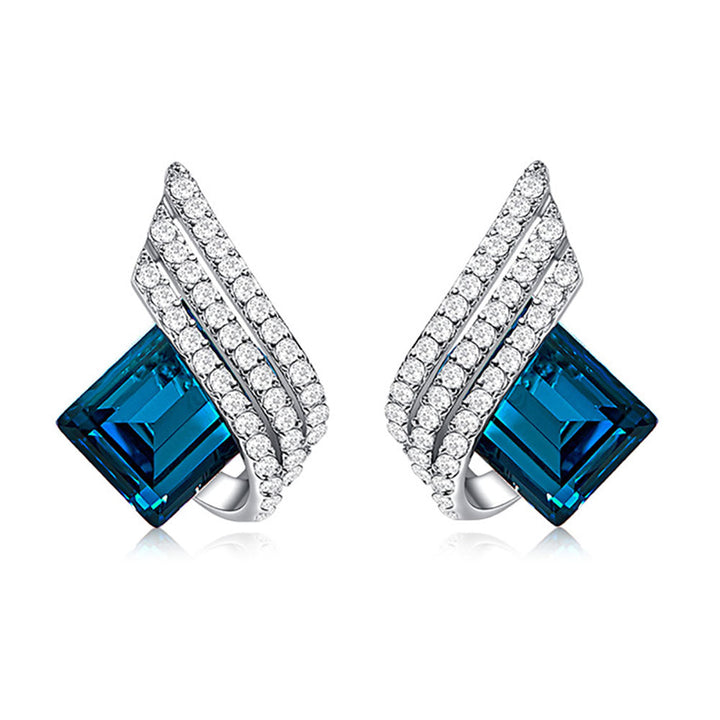 Emerald Shaped Cut Sterling Silver Two Piece Set