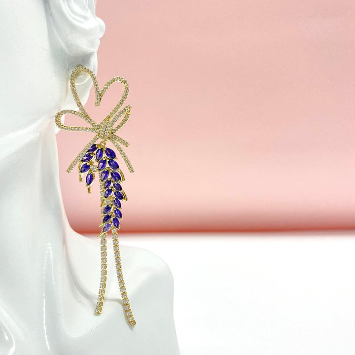 "Wisteria Goddess" Bow Design Earrings