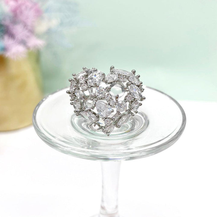Heart Design Open Ring