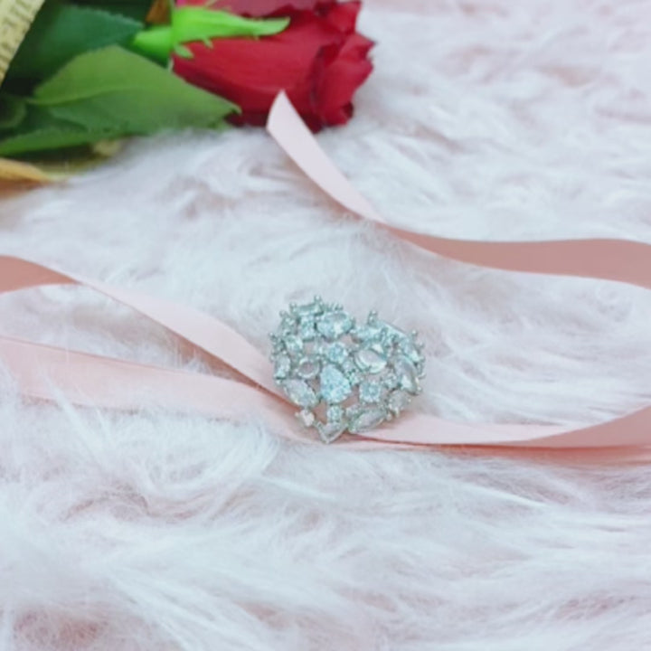 Heart Design Open Ring