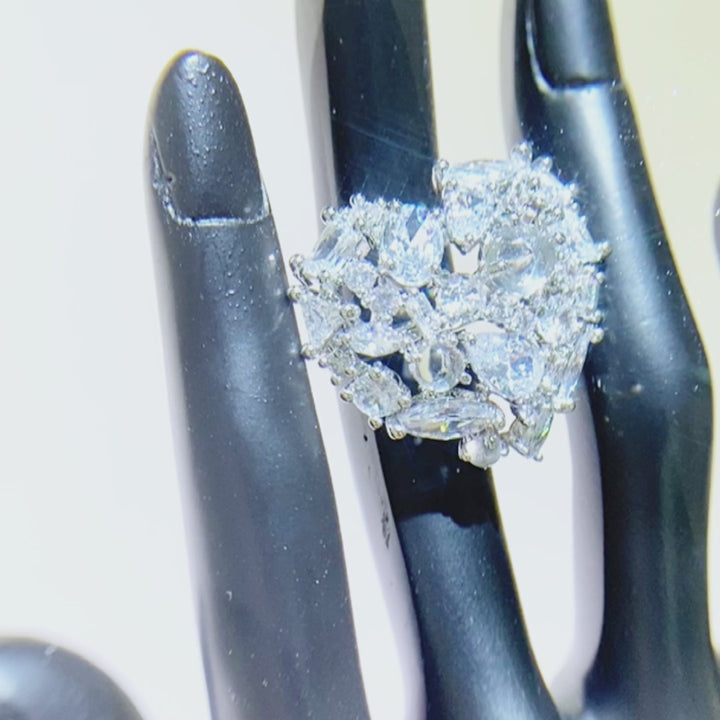 Heart Design Open Ring