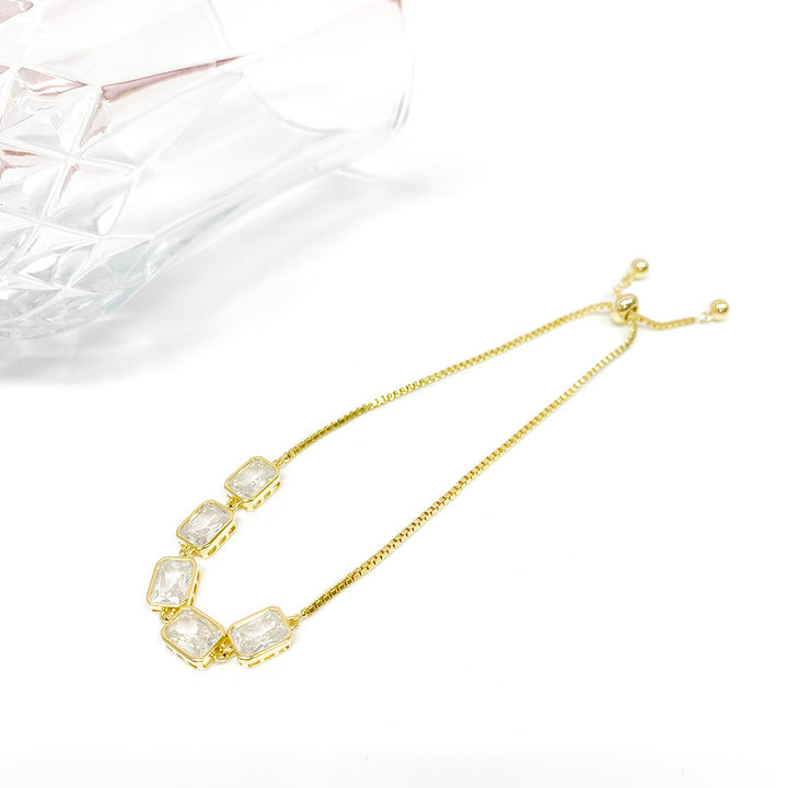 Cushion Shaped Cutting Adjustable Bracelet