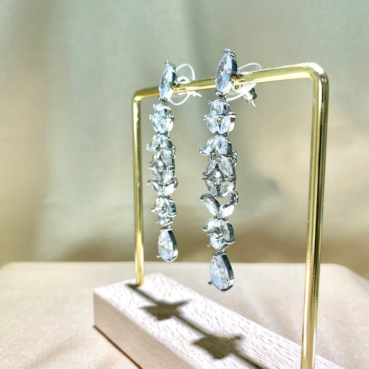 Leaf Element Pear Shaped Cut Earrings