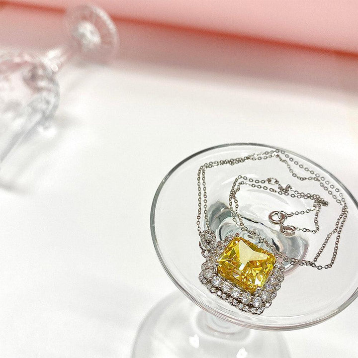 Ice Cut Square Necklace