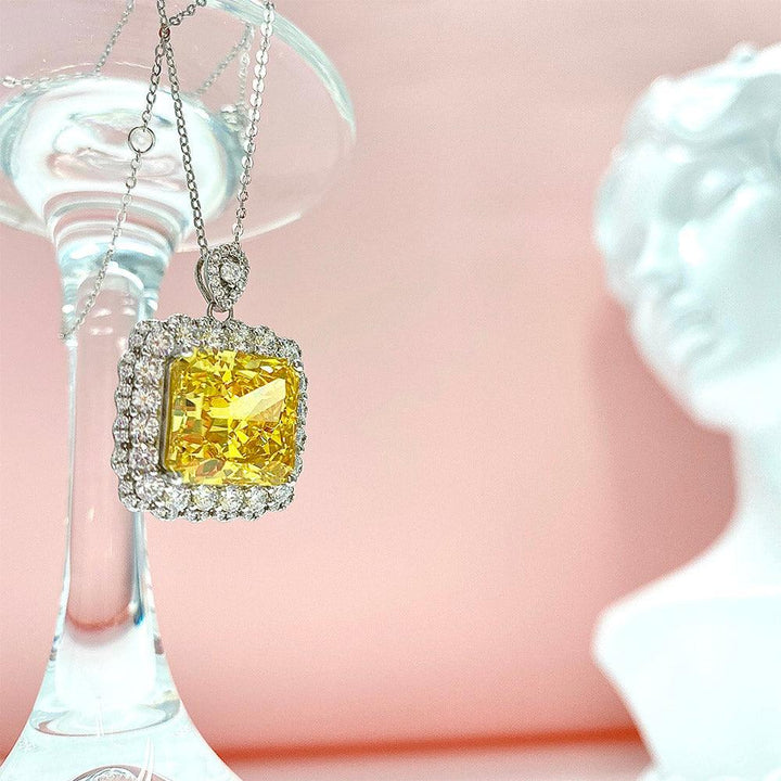 Ice Cut Square Necklace