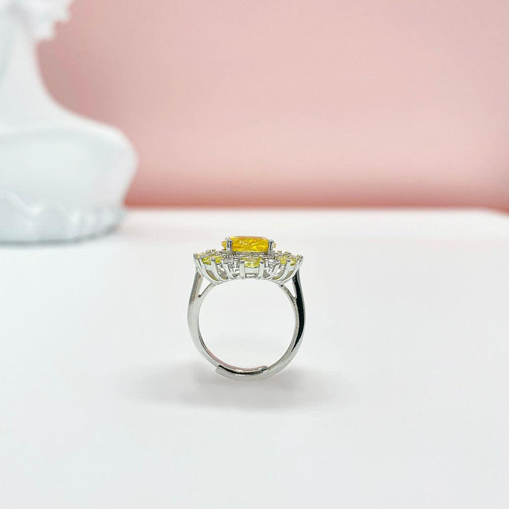 "Goddess of The Sun" Oval Shaped Cut Open Ring