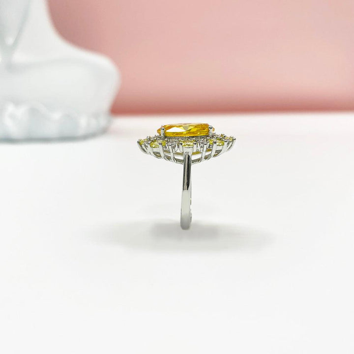"Goddess of The Sun" Oval Shaped Cut Open Ring