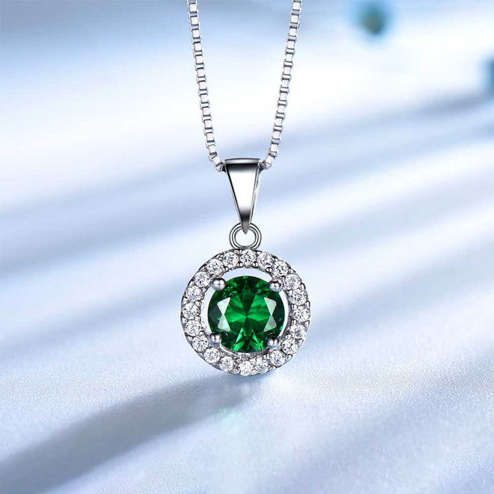 Round Shaped Cut Ring Hollow Sterling Silver Necklace