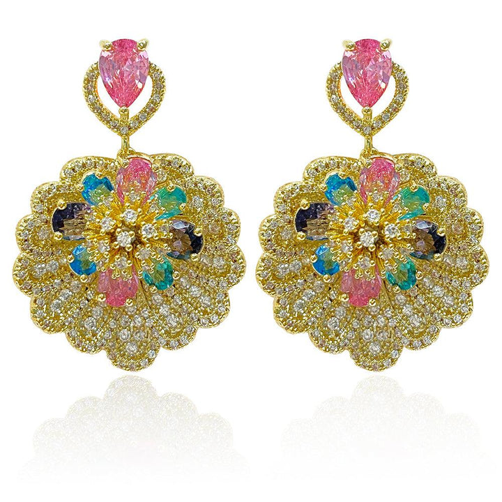 Flower Design Colorful Earrings